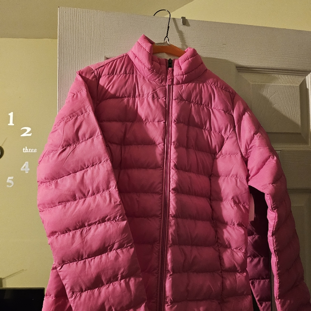 Girls puffy jacket pink xs